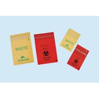 Plasdent BIO HAZARD WASTE BAG-STICK ON Adheres to most work surfaces, 9" x 10", Red (200pcs/box)